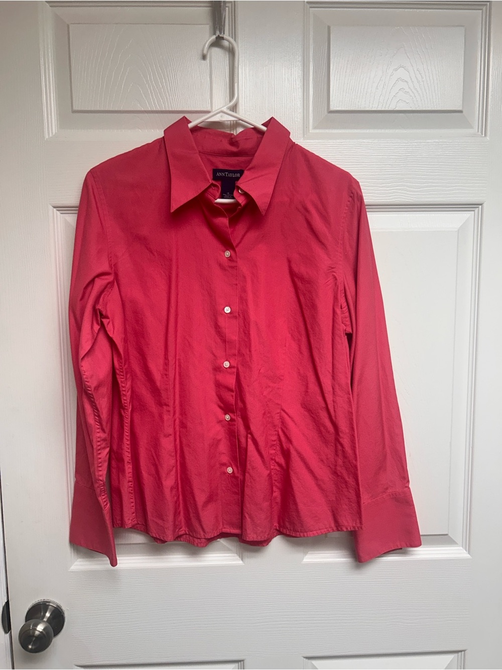 Ann Taylor Pink Button Front Shirt